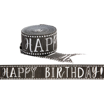 Papier Crêpé 81Pi - Happy Birthday Noir Party Shop