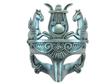 KBW Global - Pegasus mask for men in gold or silver – elegant mythological masquerade accessory. Perfect for Halloween, Venetian balls, carnival, cosplay and parties – Party Shop