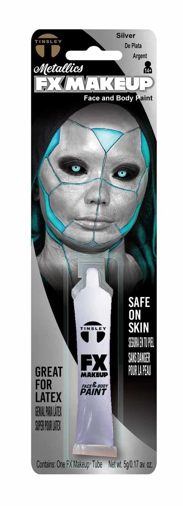 Peinture Pour Visage Et Corps Fx Metallique - ArgentParty Shop