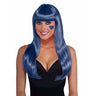 RUBIES - Perruque Adulte - Longue Avec Frange Bleu - Party Shop