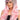 Leg Avenue - Perruque Adulte Longue Et Ondulée - Gris Et Rose - Party Shop