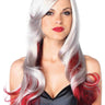 Leg Avenue - Perruque Allure Gris Et Rouge - Party Shop