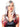 Leg Avenue - Perruque Allure Gris Et Rouge - Party Shop