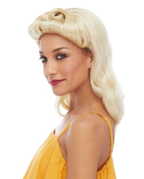 Perruque Haute Gamme - 40'S Pin Up Blonde Party Shop