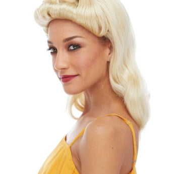 Perruque Haute Gamme - 40'S Pin Up Blonde Party Shop