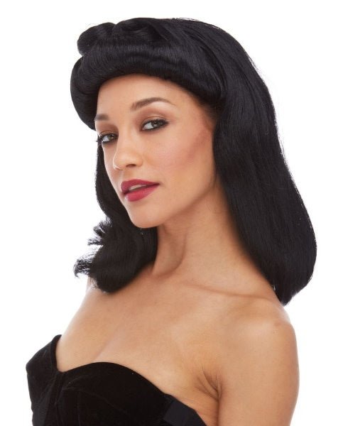 Perruque Haute Gamme - 40'S Pin Up Noir Party Shop