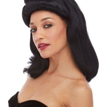 Perruque Haute Gamme - 40'S Pin Up Noir Party Shop