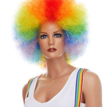 Perruque Haute Gamme - Clown Arc - En - Ciel Party Shop