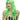 Perruque Haute Gamme - Longue Burlesque Verte Party Shop