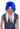 WESTBAY - Perruque Haute Gamme - Rocker Long Bleu Et Blanc - Party Shop