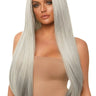 Leg Avenue - Perruque Longue Droite Raie Milieu Gris - Party Shop