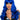 Leg Avenue - Perruque Longue Ondulée - Bleu - Party Shop