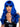 Leg Avenue - Perruque Longue Ondulée - Bleu - Party Shop