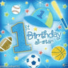 Amscan - Petites Serviettes De Table Premier Anniversaire Sports (36) - Party Shop