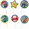 Amscan - Pics pour petits gâteaux (24) - Super Mario - Party Shop
