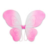 Pink fairy wings 51x36 cm. Costume accessory for princess, angel, butterfly or fairy outfits. Perfect for Halloween, carnival, cosplay and parties. - MOM - Party Shop