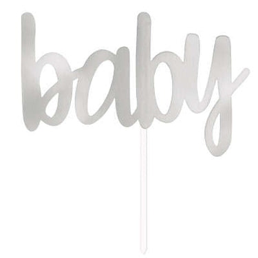Unique - Pique Pour Gâteau - Baby (Argent) - Party Shop