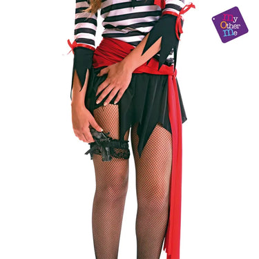 MOM -Pirate pistol with garter one size. Unique adult costume accessory for Halloween, carnival, cosplay or pirate-themed parties. - Party Shop
