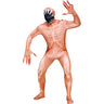 Pit Dweller adult costume with screen print jumpsuit, creepy hooded mask, and long stuffed fingers – perfect scary monster outfit for Halloween or haunted house- FunWorld - Party Shop