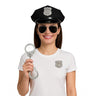 KBW Global - Police officer costume kit with hat, badge, aviator sunglasses and toy handcuffs – realistic law enforcement outfit for Halloween, role play or themed parties – Party Shop