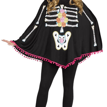 Poncho Adulte - Jour Des Morts Party Shop