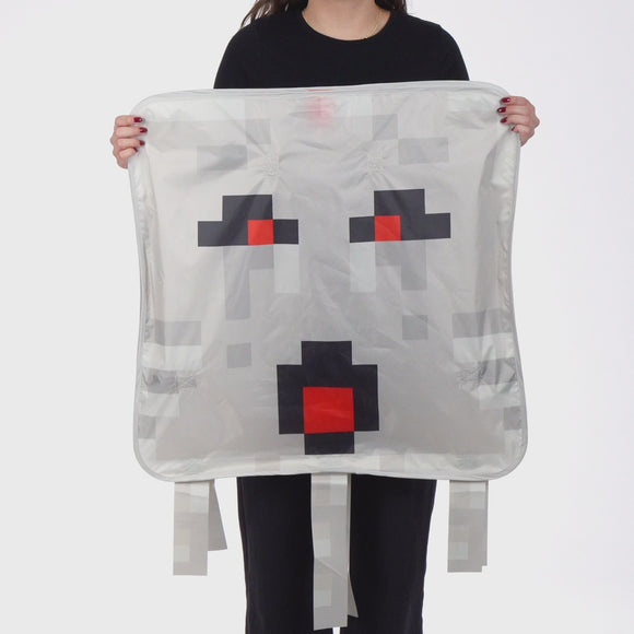 Minecraft Ghast kids costume overlay – shirt and pants not included. Perfect for Halloween or Minecraft-themed birthday parties.