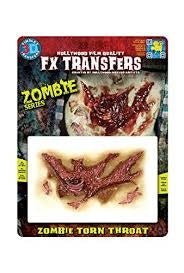 Prothese Fx Transfers Zombie - Gorge Déchirée Party Shop