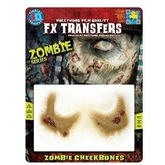 Prothese Fx Transfers - Zombie - Pommettes Party Shop