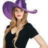 FUN WORLD - Purple bent-point witch hat for adults – lightweight and comfortable Halloween costume accessory for witches, magicians, or fantasy-themed outfits. - Party Shop