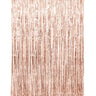 Unique - Rideau À Franges Métalliques 3,25 Pi X 6,5 Pi -  Rose Gold - Party Shop