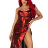 Leg Avenue - Robe Avec Fente Haute - Rouge - Party Shop