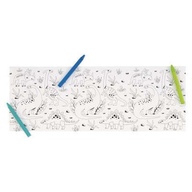 Unique - Rouleau À Colorier (3Pc) Avec Crayons  - Dinosaures - Party Shop