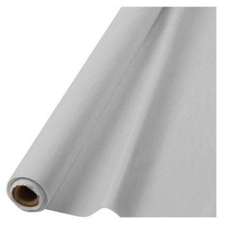 Rouleau De Nappe De Plastique 100Pi X 40Po - Argent Party Shop