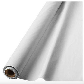 Rouleau De Nappe De Plastique 100Pi X 40Po - Blanc Givré Party Shop