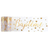 Santex - Ruban Tulle Baptême Or 80 Mm / 10 M Bobine De 10 Mètres - Party Shop