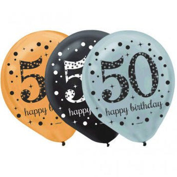 Sac De 15 Ballons - Célébration 50 Party Shop