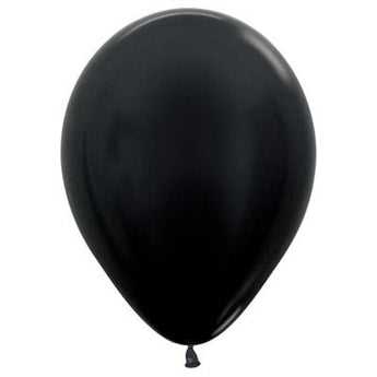Sac De 50 Ballons 11Po - Noir Métallisé Party Shop