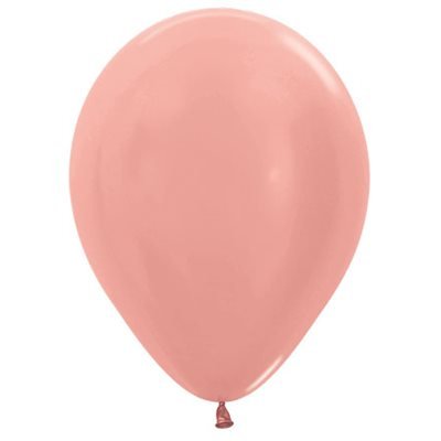 Sac De 50 Ballons 11Po - Or Rose Métallisé Party Shop