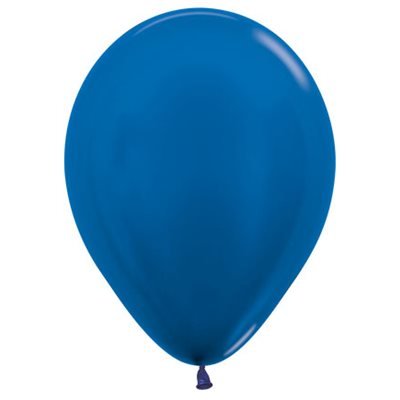 Sac De 50 Ballons 5Po - Bleu Métallisé Party Shop