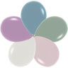 Sempertex - Sac De 50 Ballons 5Po - Couleurs Assorties Crépuscule Pastel - Party Shop