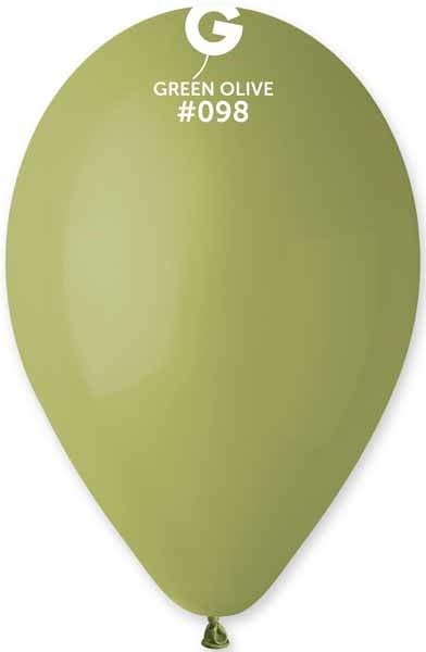 Sac De 50 Ballons Gemar 12Po - Vert Olive Party Shop