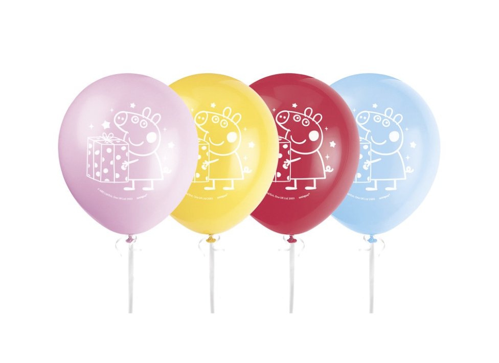 Sac De 6 Ballons En Latex 12'' - Peppa Pig Party Shop