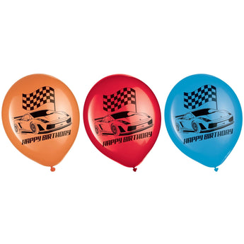 Sac De 6 Ballons En Latex 12Po - Hot Wheels Party Shop