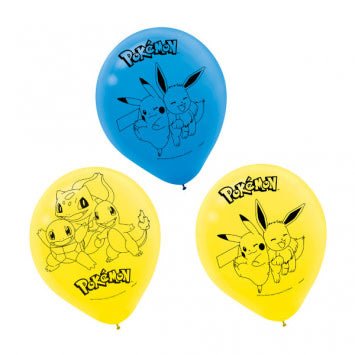 Sac De 6 Ballons En Latex 12Po - Pokemon Party Shop