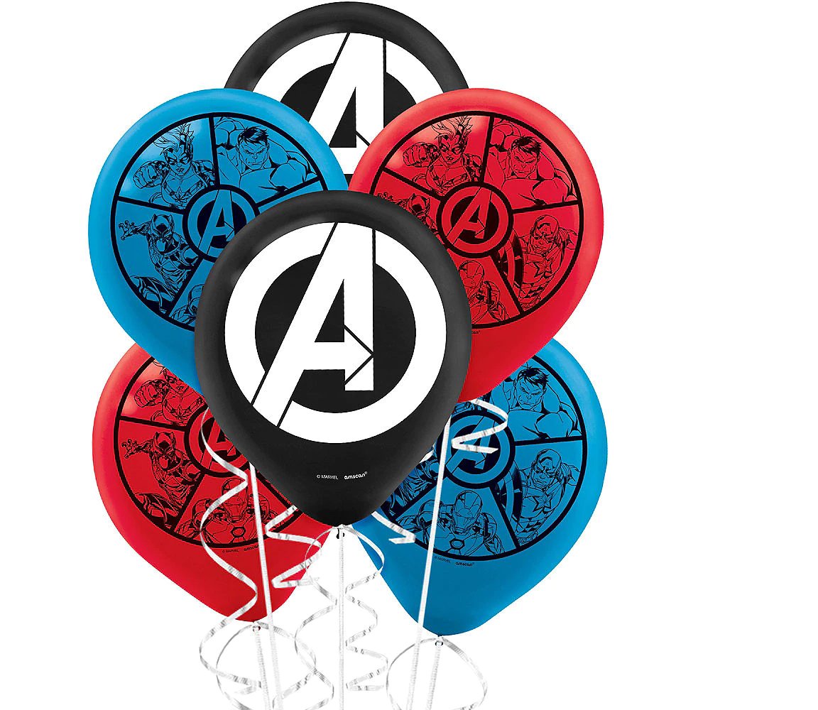 Sac De 6 Ballons Latex 12 '' - Marvel Avengers Party Shop