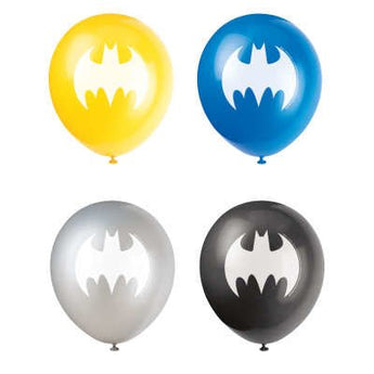 Sac De 8 Ballons Latex 12" - Batman Party Shop