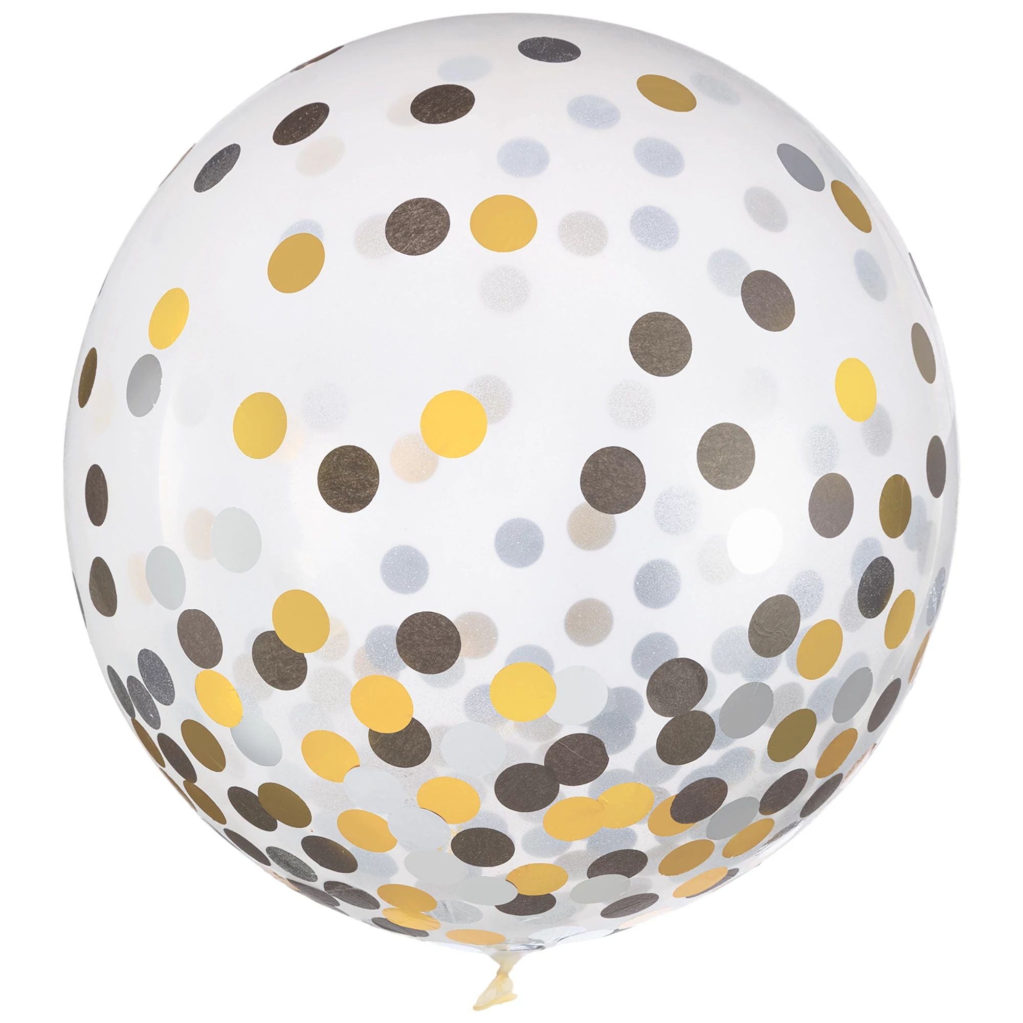 Sac De Ballon Confetti 24Po (2) - Noir / Argent / Or Party Shop