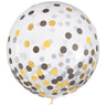 Amscan - Sac De Ballon Confetti 24Po (2) - Noir / Argent / Or - Party Shop