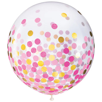 Sac De Ballon Confetti 24Po (2) - Rose Et Or Party Shop