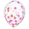 Amscan - Sac De Ballon Confetti (6)  ''12Po'' - Rose & Or - Party Shop